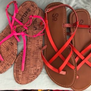 2 pairs of Sandals Size 10